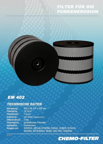Chemo-filter EM402 Dielektrikum szűrő
