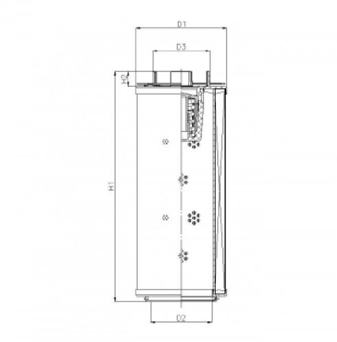 Filtrec RHR2600G05B6/AB1 Hidraulikaszűrő