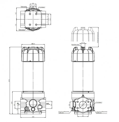 FLRRHR1300000B00F10MA2000A0 Szűrőház