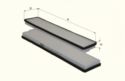 Fil filter HC7003 Pollenszűrő