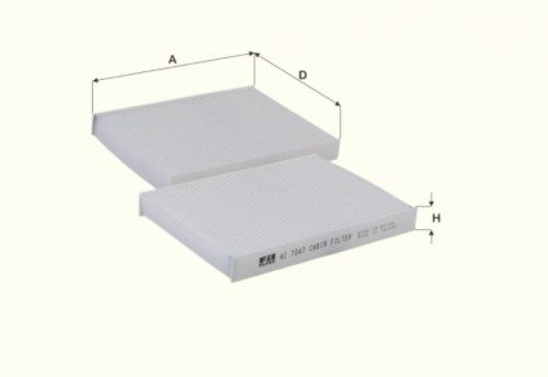 Fil filter HC7047 Pollenszűrő