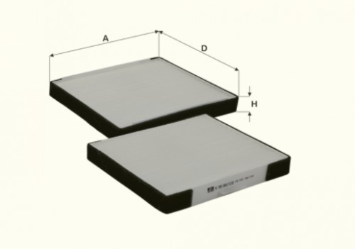 Fil filter HC7090 Pollenszűrő