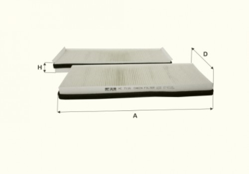 Fil filter HC7116 Pollenszűrő