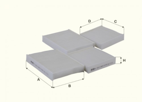 Fil filter HC7169-2 Pollenszűrő