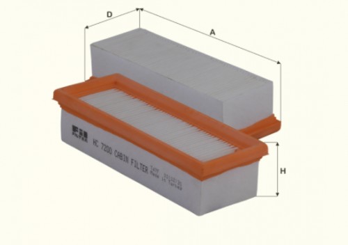 Fil filter HC7200 Pollenszűrő