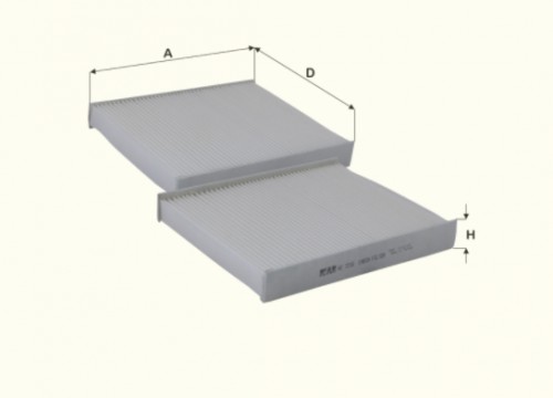 Fil filter HC7216 Pollenszűrő