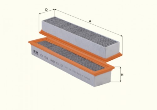 Fil filter HCK7228 Pollenszűrő