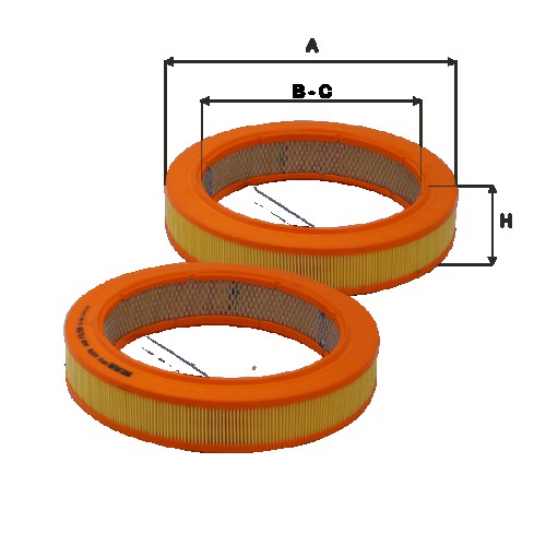Fil filter HP2512 Levegőszűrőbetét