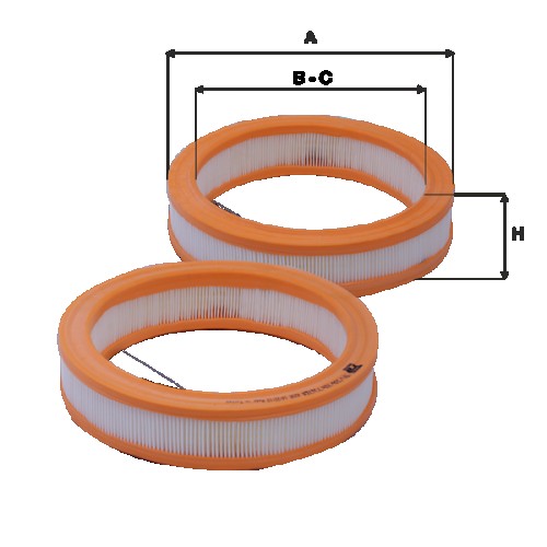Fil filter HPU938 Levegőszűrőbetét