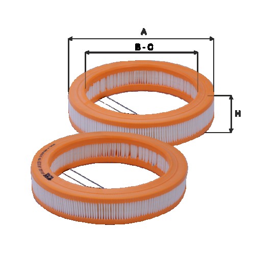 Fil filter HPU4362 Levegőszűrőbetét