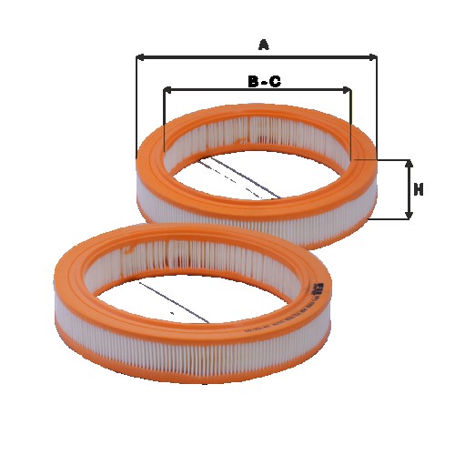 Fil filter HPU4369 Levegőszűrőbetét