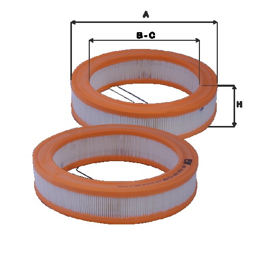 Fil filter HPU4316 Levegőszűrőbetét